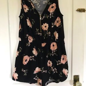 Justify half zip romper